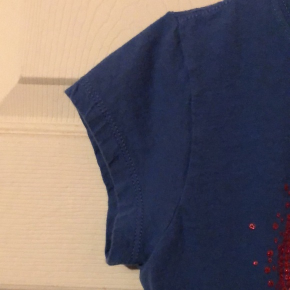 Texas Rangers Logo Graphic Blue T-Shirt Girls Large L 10/12 MLB Baseball Fun - Picture 5 of 12